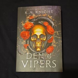 BookToc Favorite Den of Vipers Book with Skull and Roses Cover